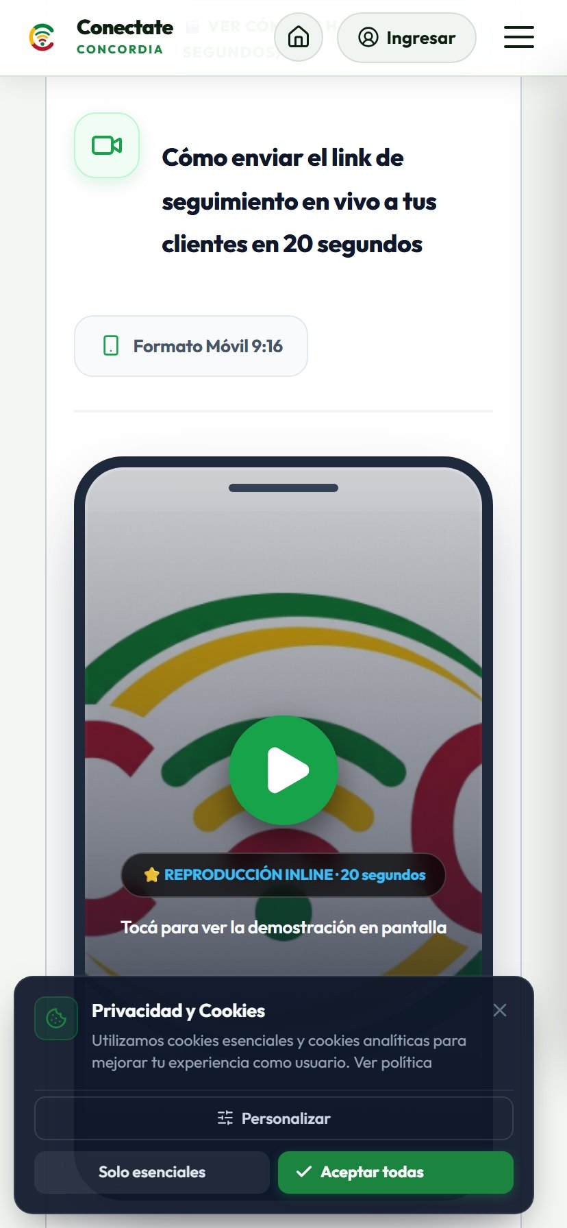Cliente sigue el Reparto en Vivo